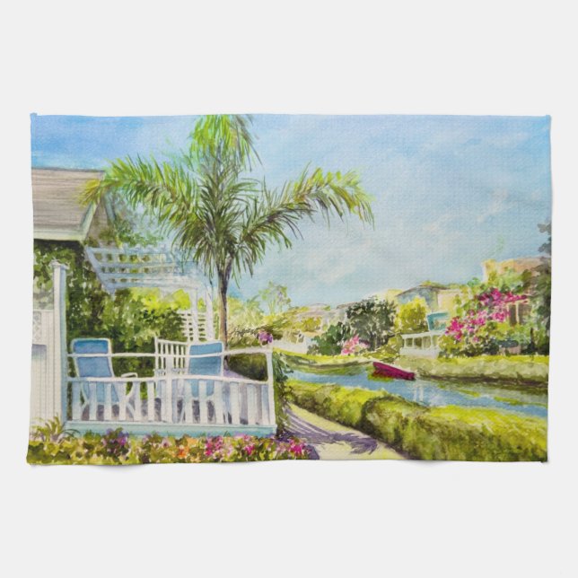 Canal Patio Tea Towel (Horizontal)