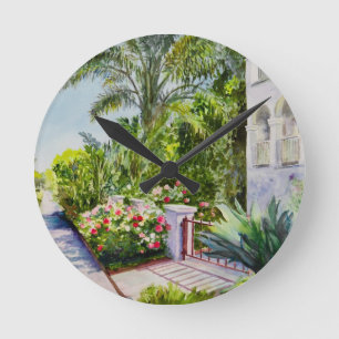 Canal Rose Garden Round Clock