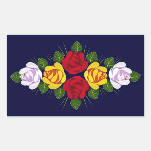 Canal roses rectangular sticker