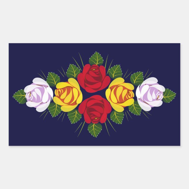 Canal roses rectangular sticker (Front)