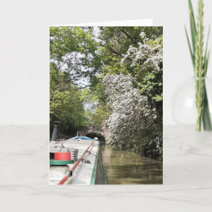 Canal themed card. Blank for your own message. Card