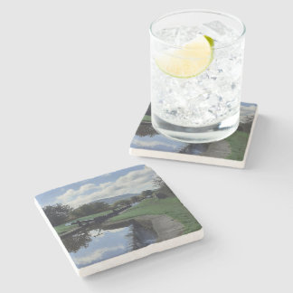 Canal themed  stone coaster