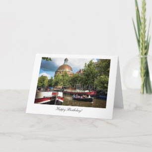 Canal Tour Boat - Happy Birthday Card