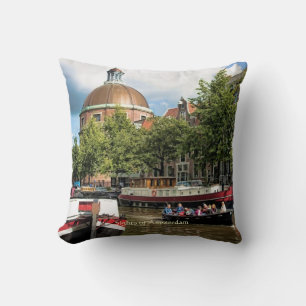 Canal Tour Boat, Sights of Amsterdam Cushion