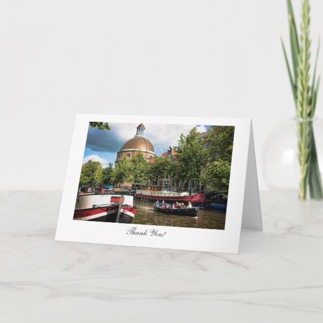 Canal Tour Boat - Thank You Card (Front)