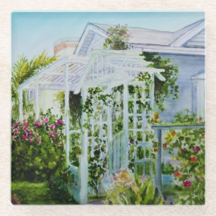 Canal Trellis Glass Coaster