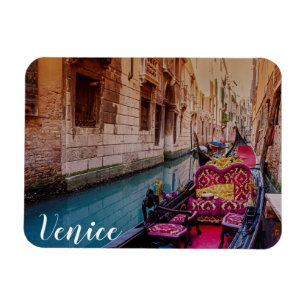 Canal with traditional gondola in Venice, Italy Magnet
