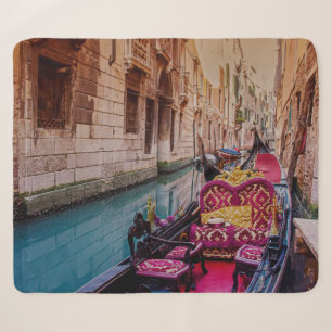 Canal with traditional gondola in Venice, Italy Sherpa Blanket