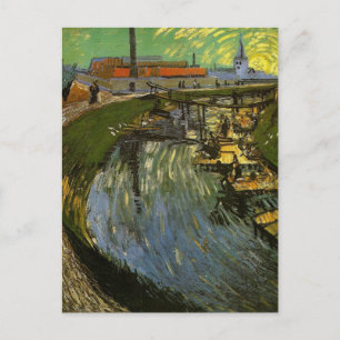 Canal with Washerwomen, Vincent van Gogh Postcard