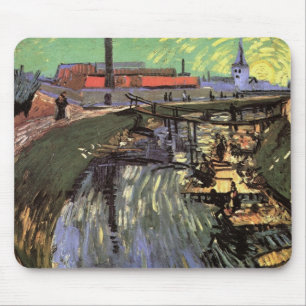 Canal with Women Washing by Vincent van Gogh Mouse Mat