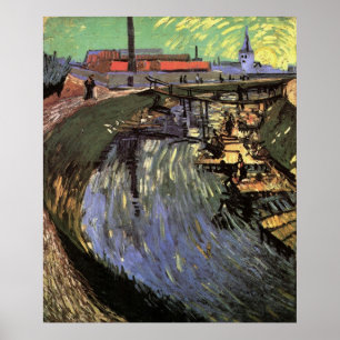 Canal with Women Washing by Vincent van Gogh Poster