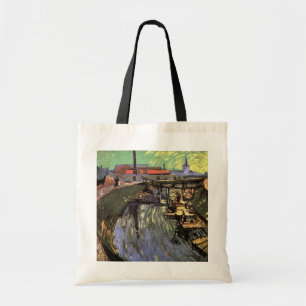 Canal with Women Washing by Vincent van Gogh Tote Bag