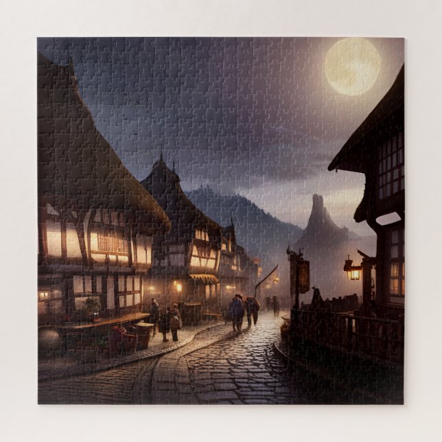 Canal Zone Nighttime Jigsaw Puzzle (Vertical)