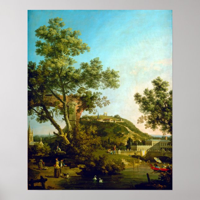 Canaletto English Landscape Capriccio Poster (Front)