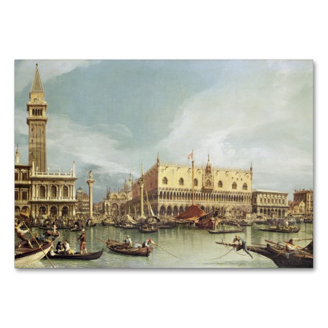 Canaletto - The Molo, Venice Table Number (Front)