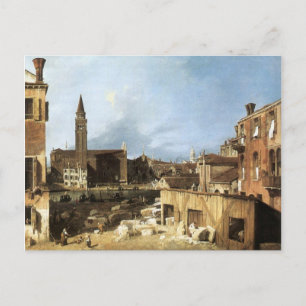 Canaletto,The Stonemason's Yard. Postcard