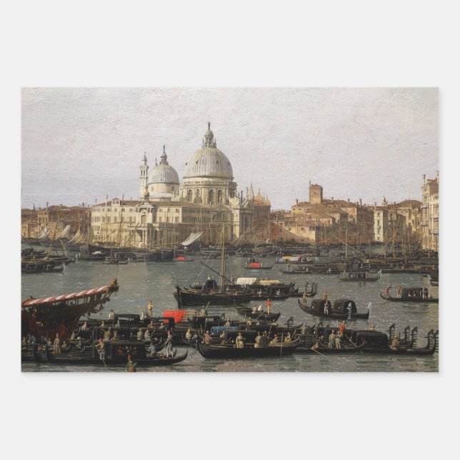 Canaletto Venice, the San Marco Basin Wrapping Pap Wrapping Paper Sheet (Front)