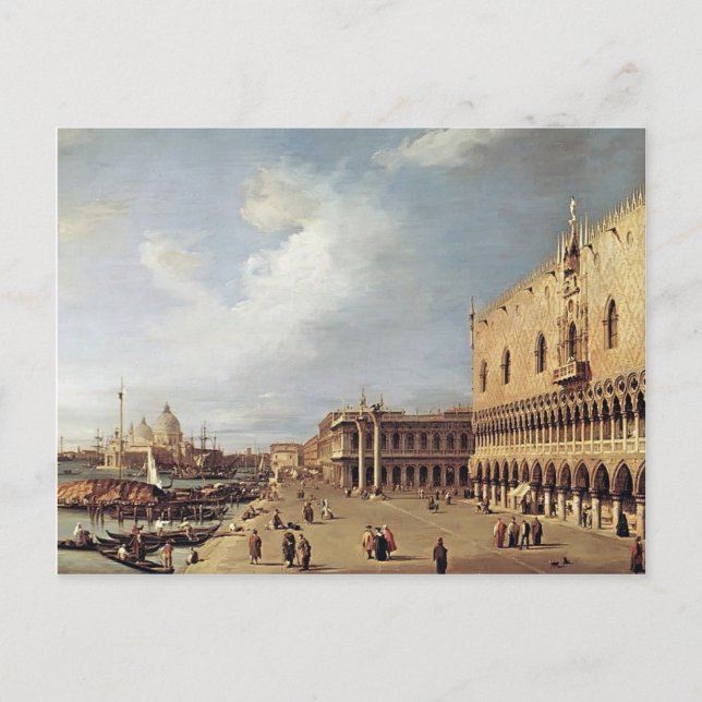 Canaletto- View of the Ducal Palace Postcard (Front)
