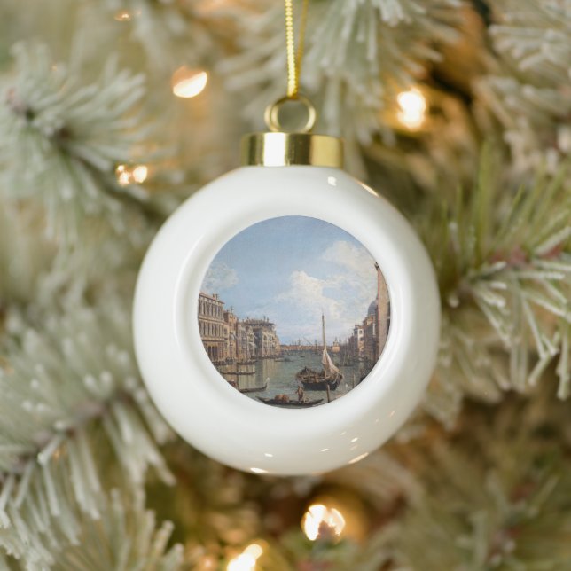 Canaletto View of the Grand Canal      Ceramic Ball Christmas Ornament (Tree)