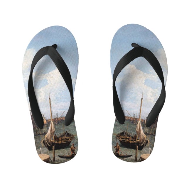 Canaletto View of the Grand Canal     Kid's Flip Flops (Footbed)