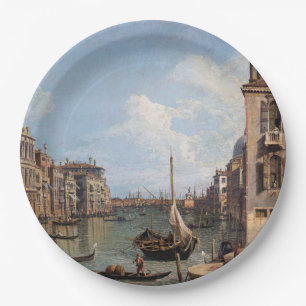 Canaletto View of the Grand Canal Paper Plate
