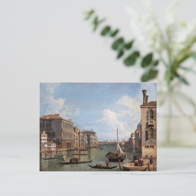 Canaletto View of the Grand Canal  Postcard (Standing Front)