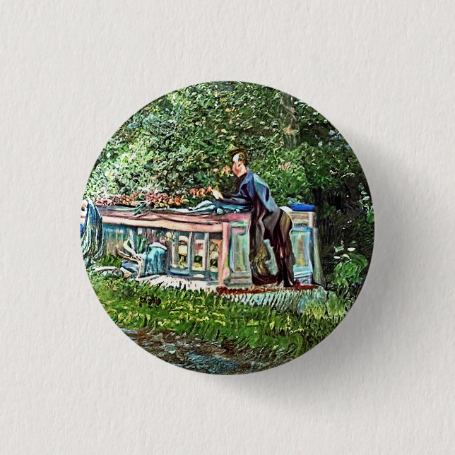 CANALS AND NARROWBOATS 3 CM ROUND BADGE (Front)