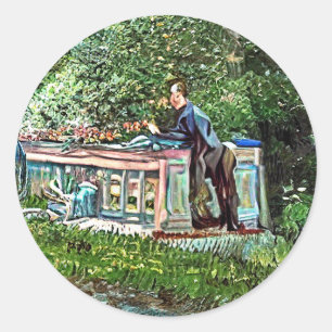 CANALS AND NARROWBOATS CLASSIC ROUND STICKER