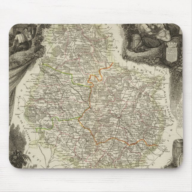 Canals and roads mouse mat (Front)