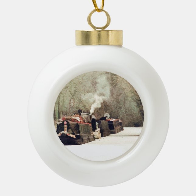CANALS CERAMIC BALL CHRISTMAS ORNAMENT (Front)