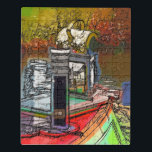 CANALS JIGSAW PUZZLE<br><div class="desc">An art design of a narrowboat chimney and an old decorated lamp.Canal boats, known in the UK as narrowboats, were originally used to transport goods around the country. They are now used mainly for leisure and attract people from all over the world to enjoy our rural countryside. These boats look...</div>