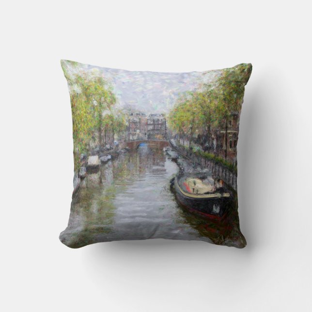 Canals of Amsterdam Pillow (Front)