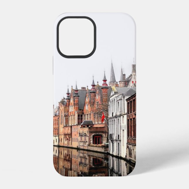 Canals of Bruges. iPhone Case (Back)