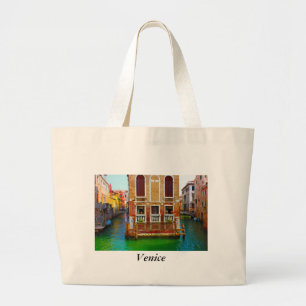 Canals of Venice, Venice Large Tote Bag