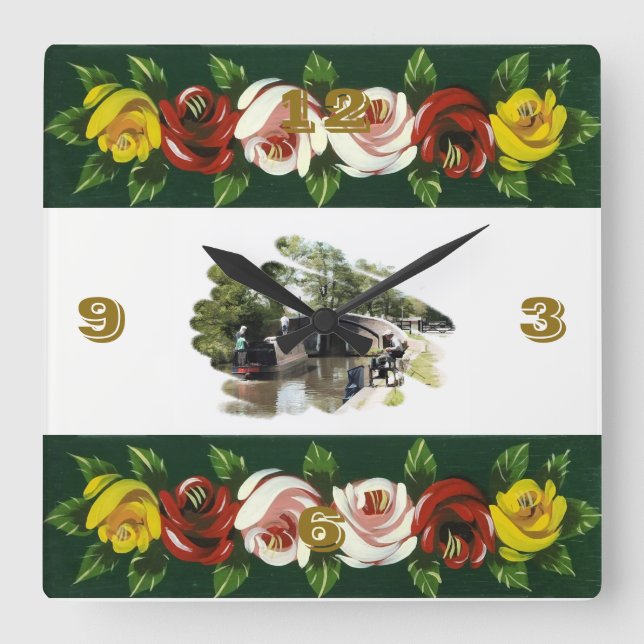 CANALS SQUARE WALL CLOCK (Front)