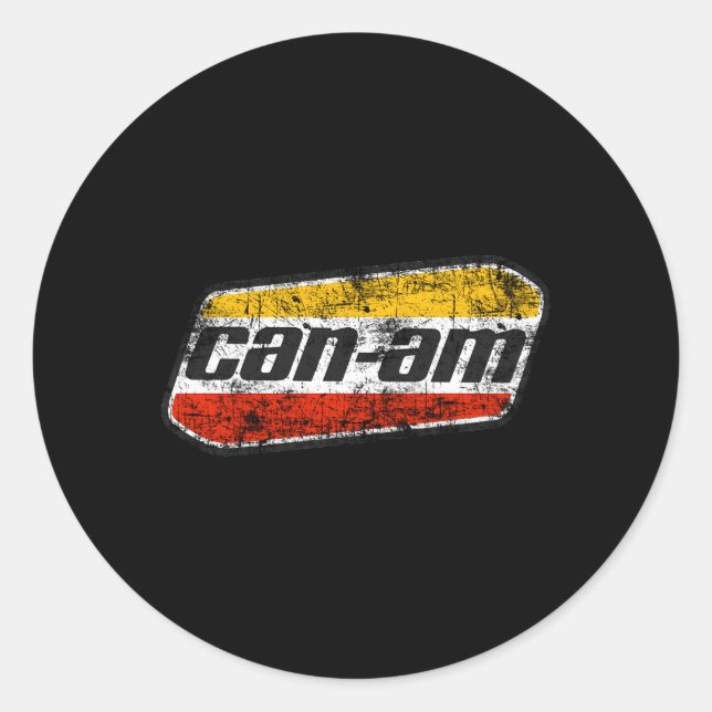 Canam Original Atv Utv Off Road Classic Round Sticker (Front)