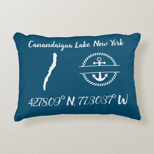Canandaigua Lake Accent Pillow (Front)