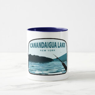 Canandaigua Lake New York Fishing Rod Mug