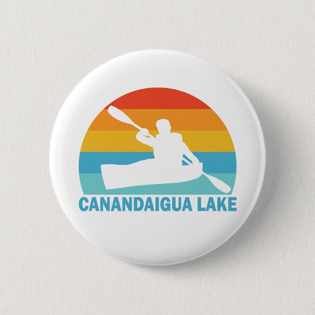 Canandaigua Lake New York Kayak 6 Cm Round Badge (Front)