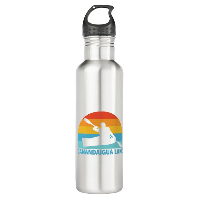 Canandaigua Lake New York Kayak 710 Ml Water Bottle (Front)