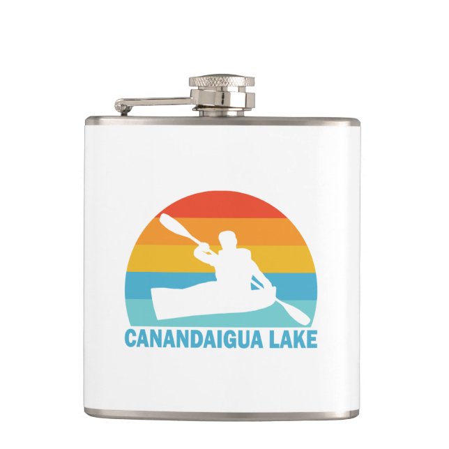 Canandaigua Lake New York Kayak Hip Flask (Front)