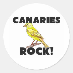 Canaries Rock Classic Round Sticker