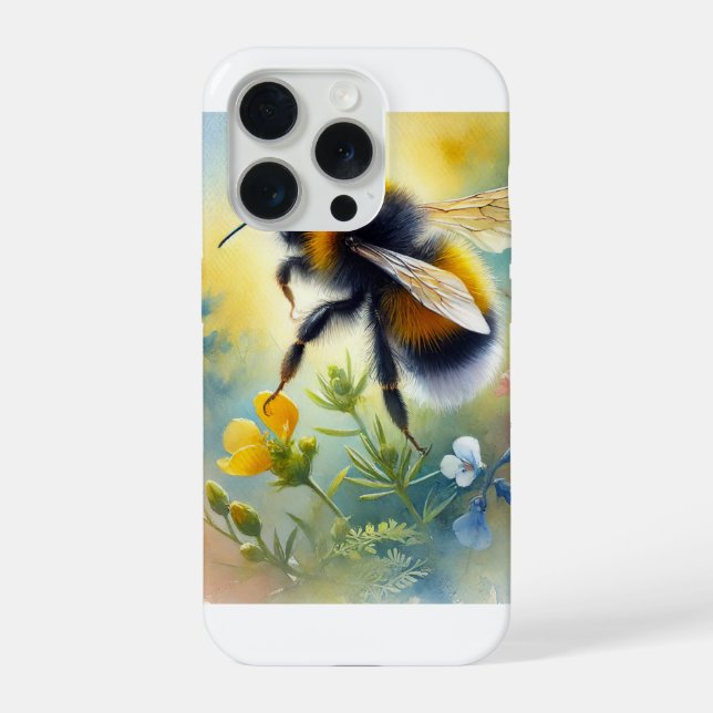 Canary bumblebee 121024AREF147 - Watercolor iPhone Case (Back)