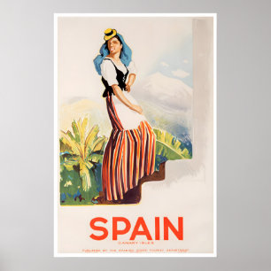 Canary Islands Art Spain Travel Poster Spanish