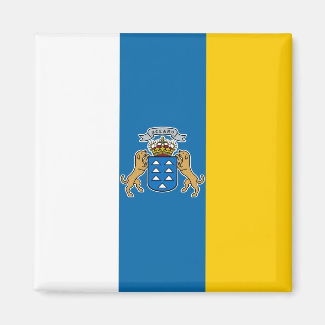 Canary Islands Flag (Canaries) (Canarias, Spain) Magnet (Front)