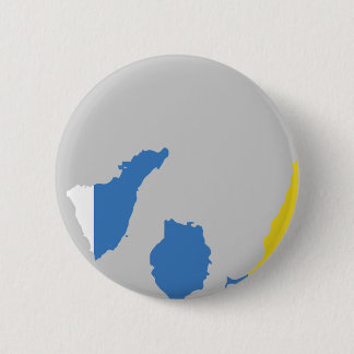 Canary Islands flag map 6 Cm Round Badge