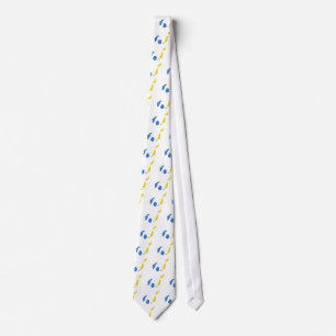 Canary Islands Flag Map full size Tie