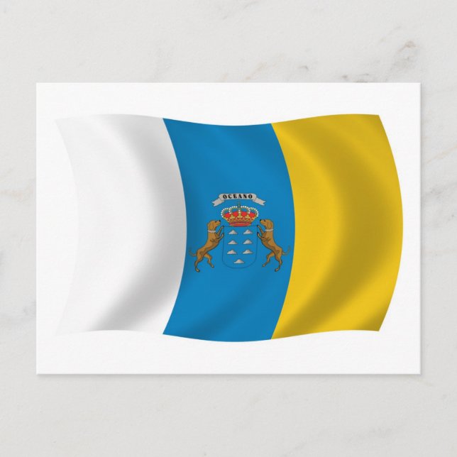 Canary Islands Flag Postcard (Front)