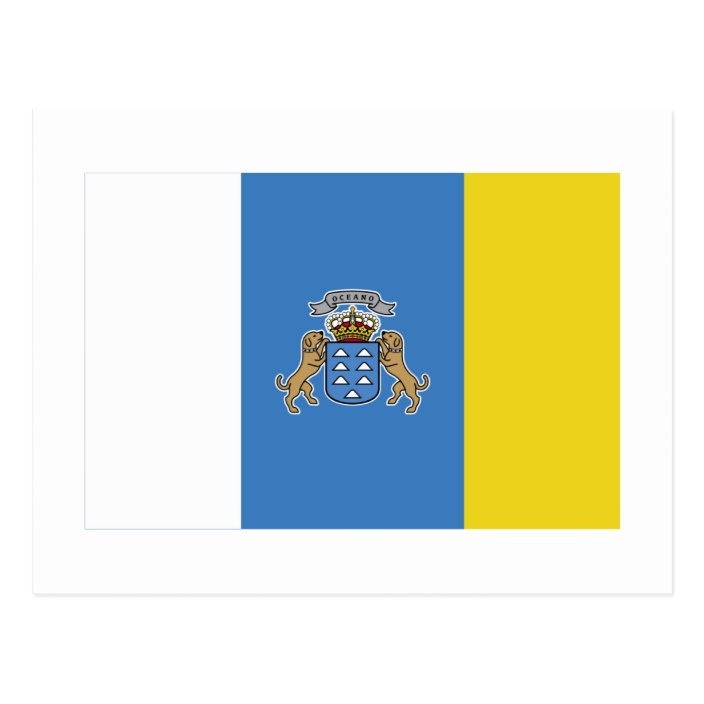 Canary Islands Flag Postcard | Zazzle.co.uk