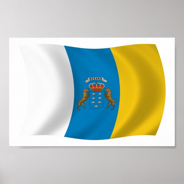 Canary Islands Flag Poster Print (Front)